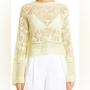 NWT Vince lace sweater - butter yellow